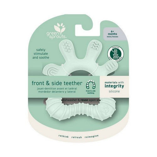 Light Sage Silicone Front And Side Teether 1 Count by Green Sprouts