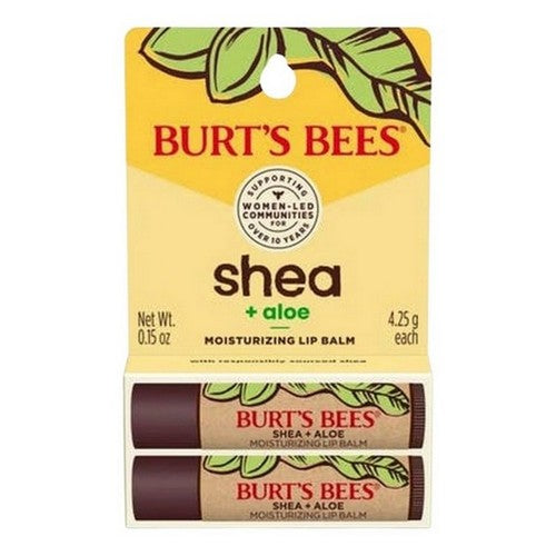 Shea Butter And Aloe Moisturizing Lip Balm Tubes In Blister Box 0.15 Oz by Burts Bees