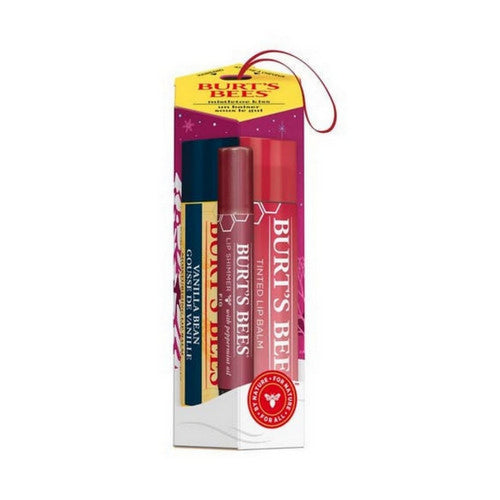 Mistletoe Kiss Red Collection Holiday Gift Set 3 Pack by Burts Bees