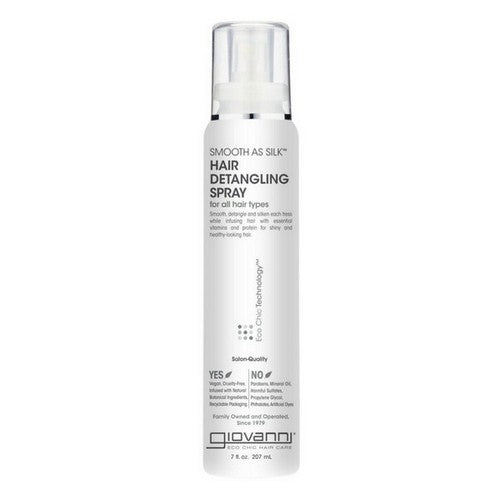 Eco Chic Smooth As Silk Hair Detangling Spray 7 Oz by Giovanni Cosmetics