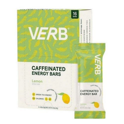 Lemon Caffeinated Energy Bar 16 Count by Verb Energy