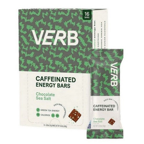 Chocolate Sea Salt Caffeinated Energy Bar 16 Count by Verb Energy