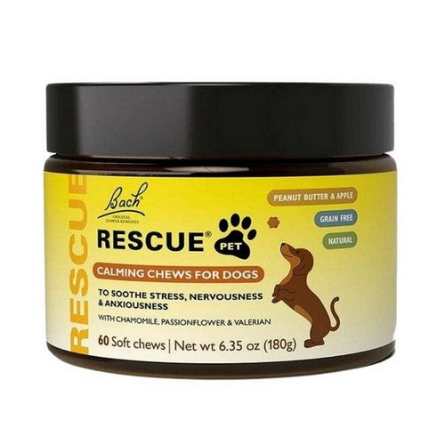 Peanut Butter And Apple Calming Chews For Dogs 60 Count by Bach