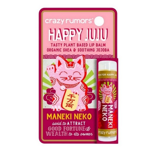 Happy Juju Maneki Neko Lip Balm Blister Box 0.15 Oz by Crazy Rumors