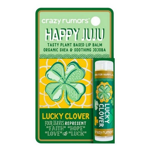 Happy Juju Lucky Clover Lip Balm Blister Box 0.15 Oz by Crazy Rumors