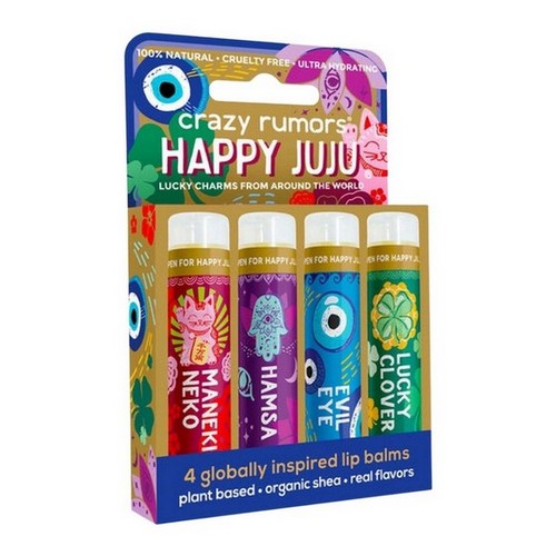 Happy Juju Lucky Charms Mix Lip Balms 4 Pack by Crazy Rumors