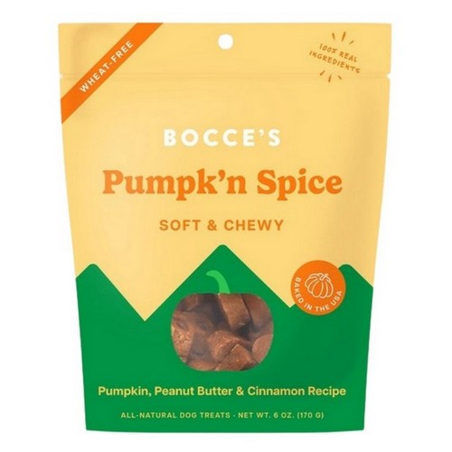 Pumpkin Spice Latte Soft And Chewy Treats 6 Oz by Bocce's Bakery