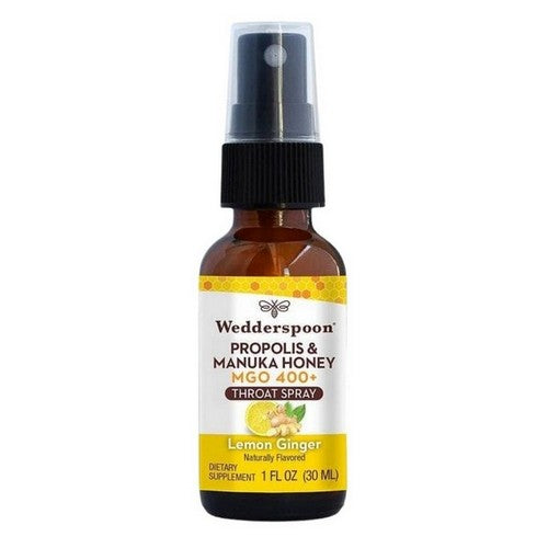 Lemon And Ginger Propolis And Manuka Honey Throat Spray 1 Oz by Wedderspoon