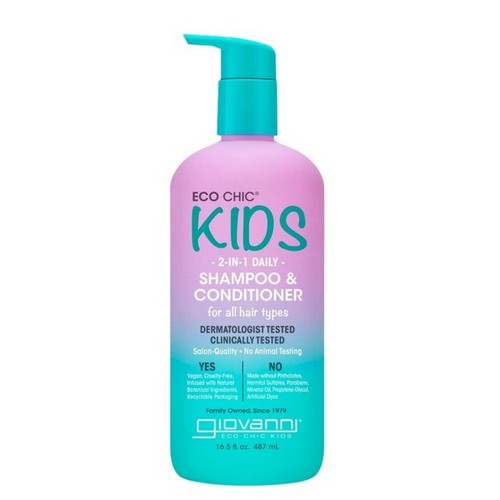 Eco Chic Kids 2 In 1 Daily Shampoo And Conditioner 16.5 Oz by Giovanni Cosmetics
