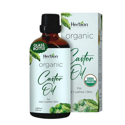 Organic Castor Oil 3.38 Oz by Herbion Naturals