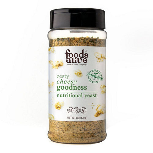 Nutritional Yeast Zesty Cheesy Shaker 6 Oz by Foods Alive
