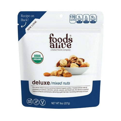 Organic Deluxe Mixed Nuts 8 Oz by Foods Alive