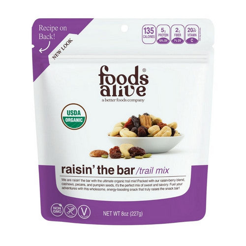 Organic Raisin The Bar Trail Mix 8 Oz by Foods Alive