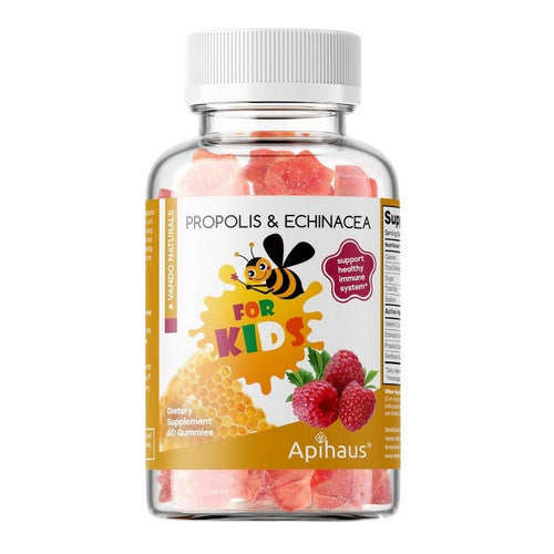 Propolis And Echinacea Kids Gummies Raspberry 60 Count by Apihaus
