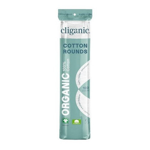 Cotton Rounds Organic 100 Count by Cliganic