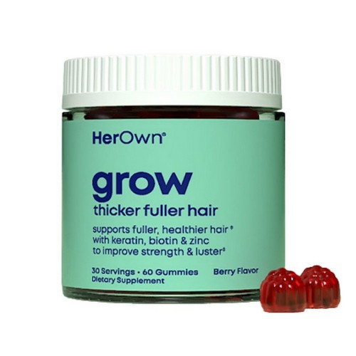 Grow Thicker Hair 60 Gummies by Her Own