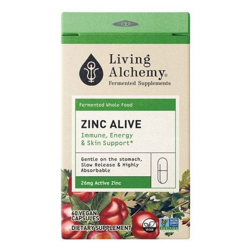 Zinc Immune Energy And Skin Support 60 Vegan Capsules by Living Alchemy