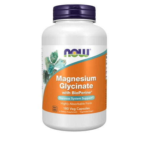 Magnesium Glycinate with BioPerine 180 VegCaps by Now Foods