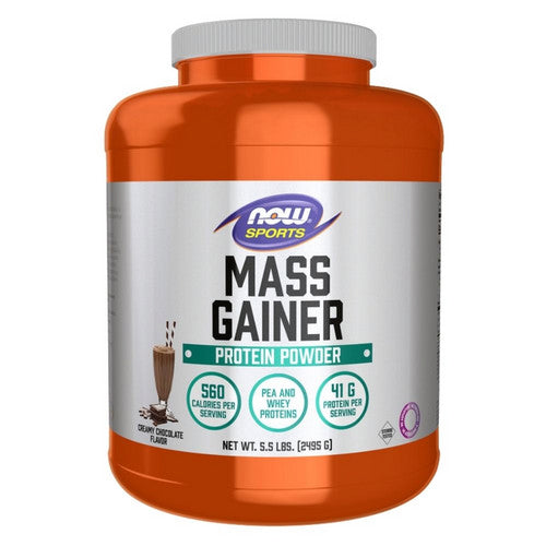 Mass Gainer Protein Powder Creamy Chocolate 5.5 Lbs by Now Foods