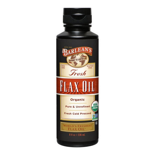 Organic Fresh Flax Oil 8 Oz by Barlean's