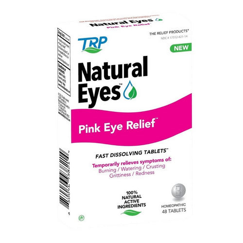 Natural Eyes Pink Eye Relief Fast Dissolving Tablets 48 Count by TRP Company