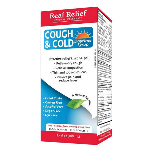 Real Relief Cough And Cold Syrup 3.4 Oz by Homeolab
