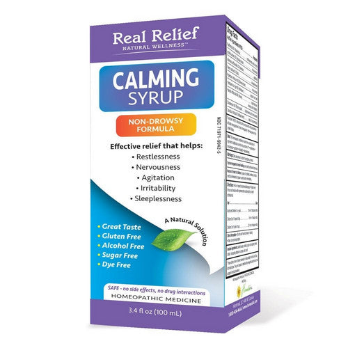 Real Relief Calming Syrup 3.4 Oz by Homeolab