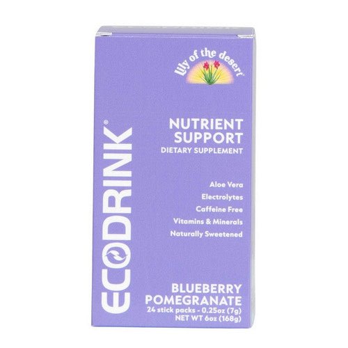 EcoDrink Nutrient Support Blueberry Pomegranate 24 Count by Lily Of The Desert