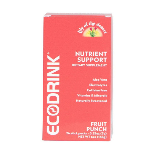 EcoDrink Nutrient Support Fruit Punch 24 Count by Lily Of The Desert