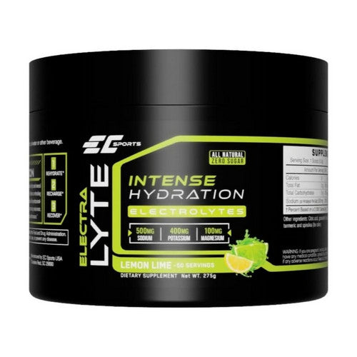 Hydrate Electrolyte Powder Lemon Lime 277 Grams by EC Sports