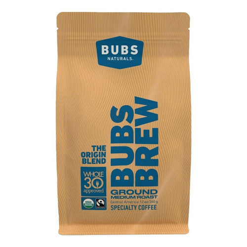 Origin Coffee Medium Roast Ground 12 Oz by Bubs Naturals