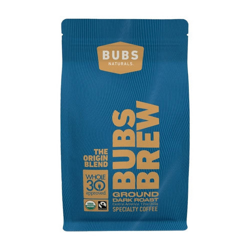 Origin Coffee Dark Roast Ground 12 Oz by Bubs Naturals