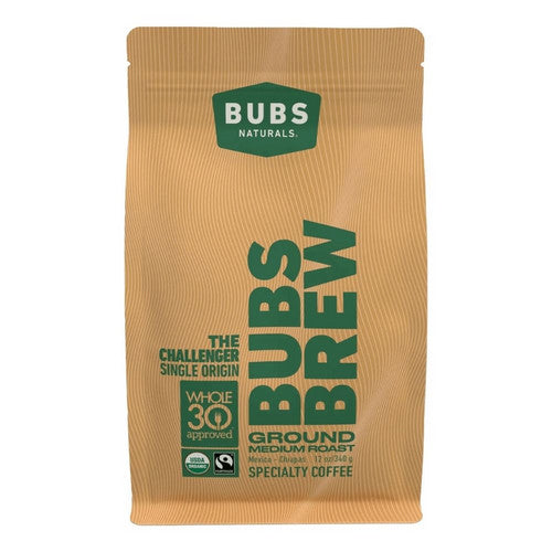 Challenger Coffee Medium Roast Ground 12 Oz by Bubs Naturals