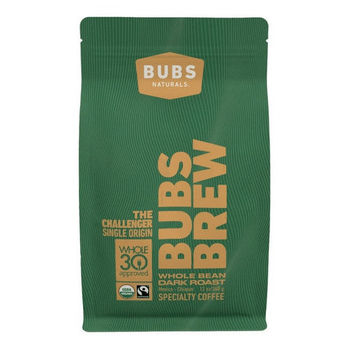 Challenger Coffee Dark Roast Whole Bean 12 Oz by Bubs Naturals