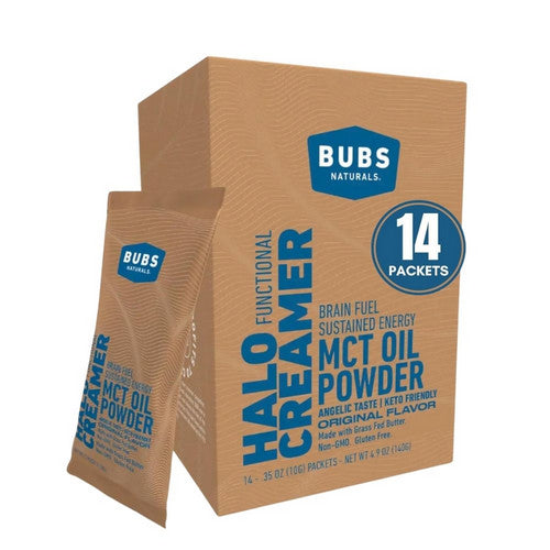 MCT Oil Powder Non Vegan Halo Creamer 14 Count by Bubs Naturals
