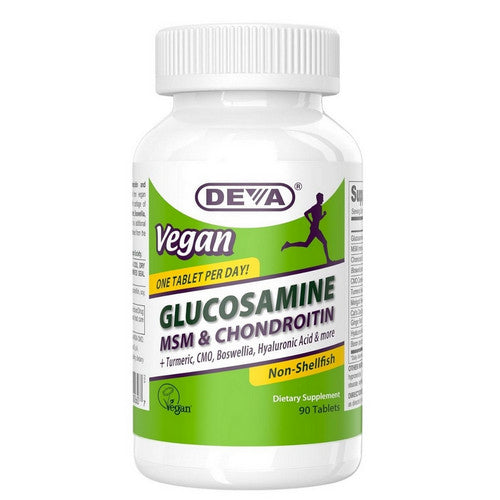 Vegan Glucosamine Chondroitin MSM 90 Tablets by Deva Vegan Vitamins