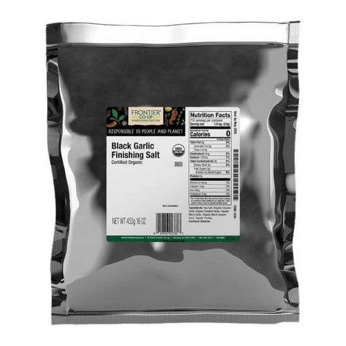 Organic Black Garlic Finishing Salt 1 Lb by Frontier Coop