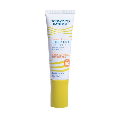 Sheer Tint Face Fluid Mineral Sunscreen Spf 50 1.7 Oz by The Seaweed Bath Co.