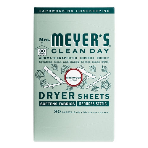 Birchwood Laundry Dryer Sheets 80 Count by Mrs. Meyers Clean Day