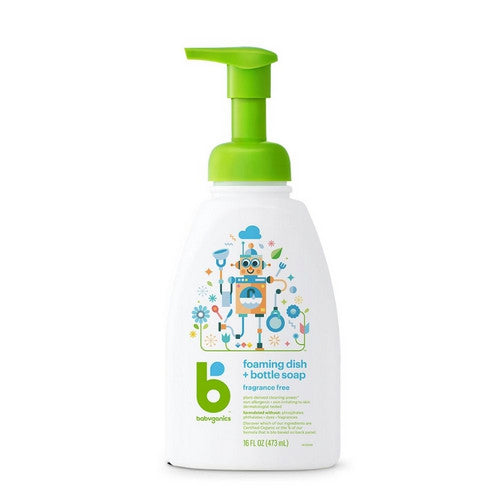 Fragrance-Free Foaming Dish & Bottle Soap 16 Oz by Babyganics