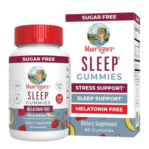 Strawberry Adult Melatonin-Free Sleep Sugar-Free Gummies 60 Count by MaryRuth's
