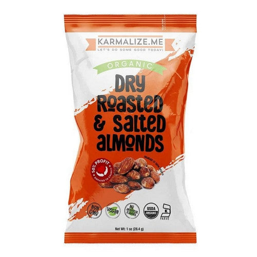 Dry Roasted & Salted Whole Almonds 1 Oz by Karmalize.Me