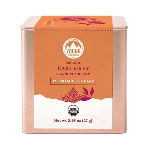Organic Earl Grey Pyramid Tea 12 Bags by Young Mountain Tea