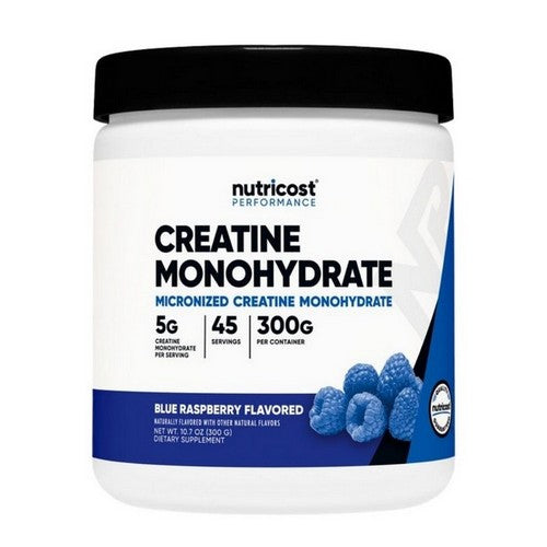 Performance Creatine Monohydrate Blue Raspberry 300 Grams by Nutricost