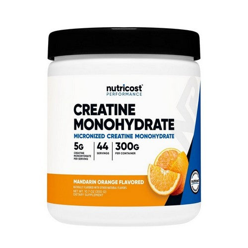 Performance Creatine Monohydrate Mandarin Orange 300 Grams by Nutricost