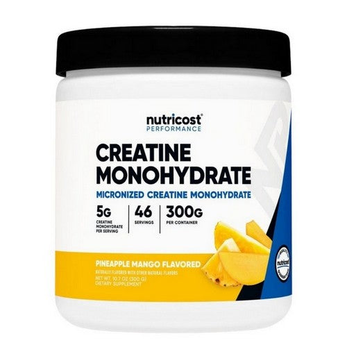 Creatine Monohydrate Powder Pineapple Mango 300 Grams by Nutricost