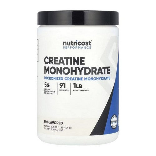 Performance Creatine Monohydrate Unflavoured 1 Lb by Nutricost