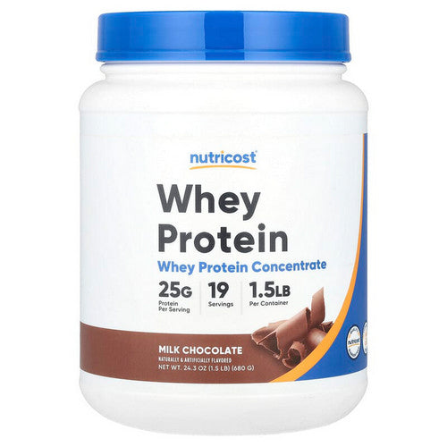 Whey Protein Concentrate Chocolate 1.5 Lbs by Nutricost