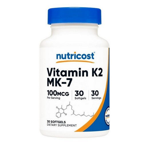 Vitamin K2 MK-7 Softgels 30 Softgels by Nutricost