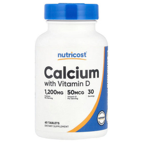 Calcium + Vitamin D3 Tablets 60 Count by Nutricost